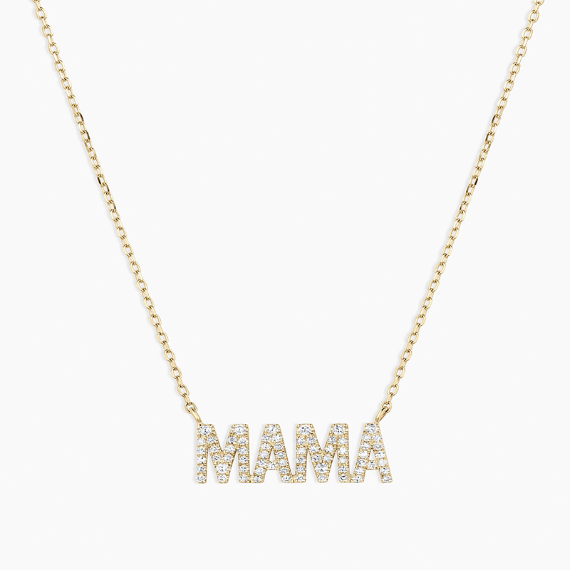 Diamond "MAMA" Necklace