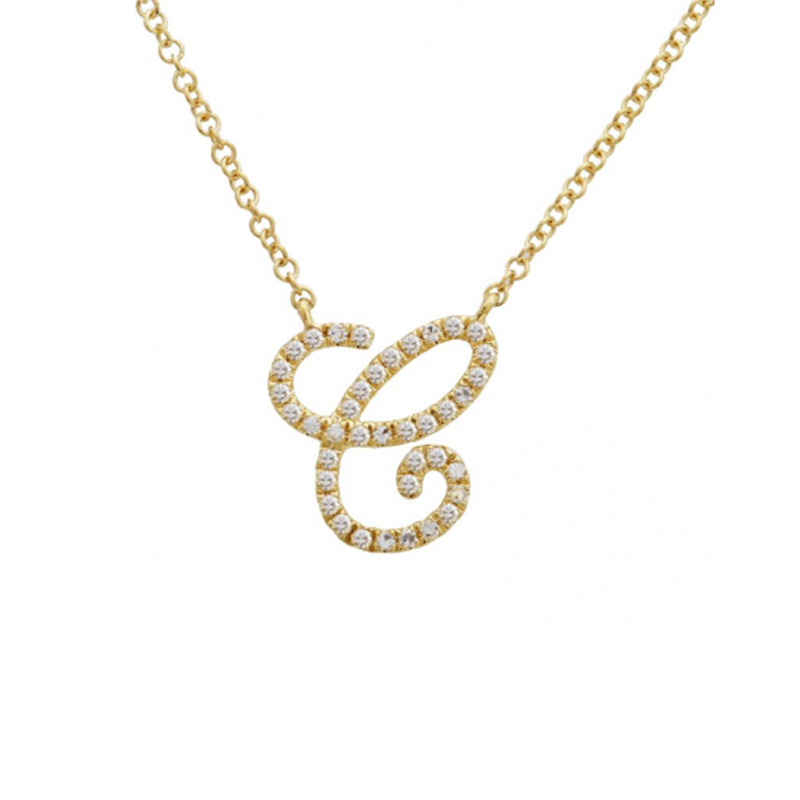 Diamond Initial Necklace