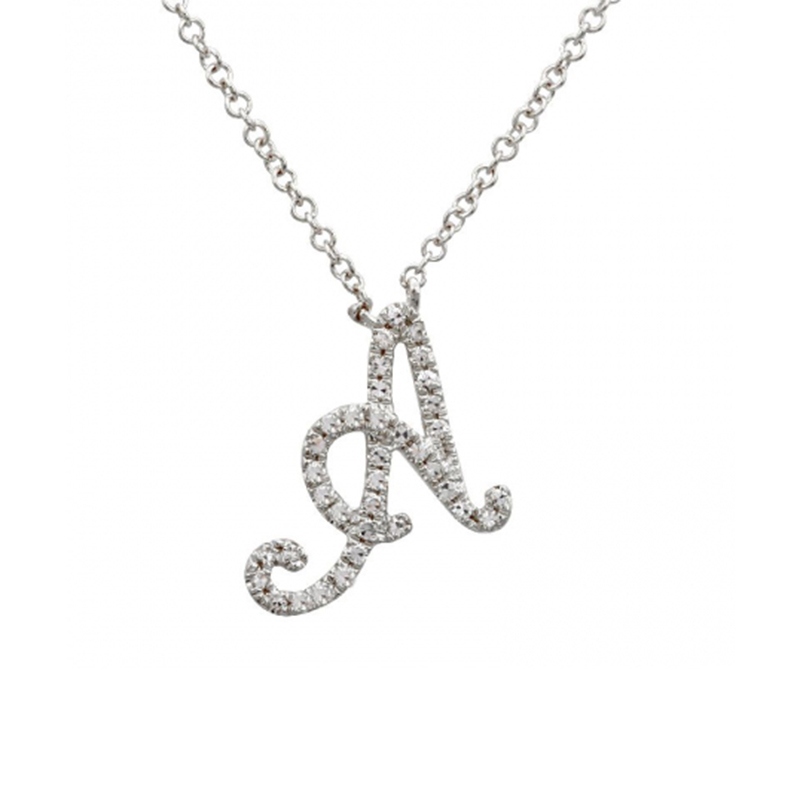 Diamond Initial Necklace