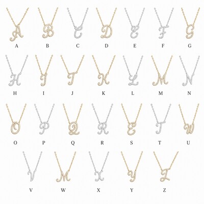 Diamond Initial Necklace