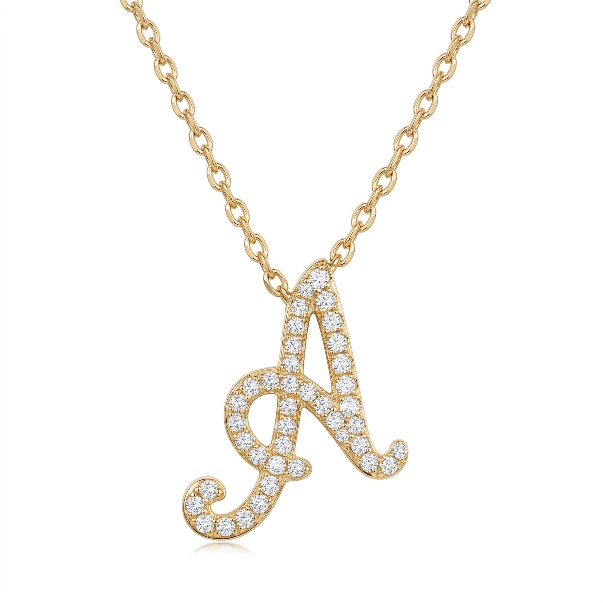 Diamond Initial Necklace
