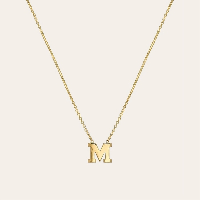 18k Gold Initial Necklace