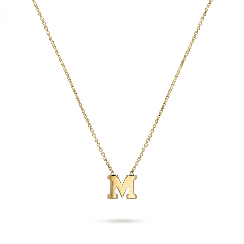 18k Gold Initial Necklace