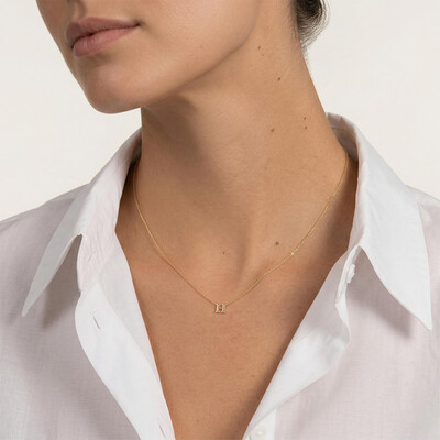18k Gold Initial Necklace