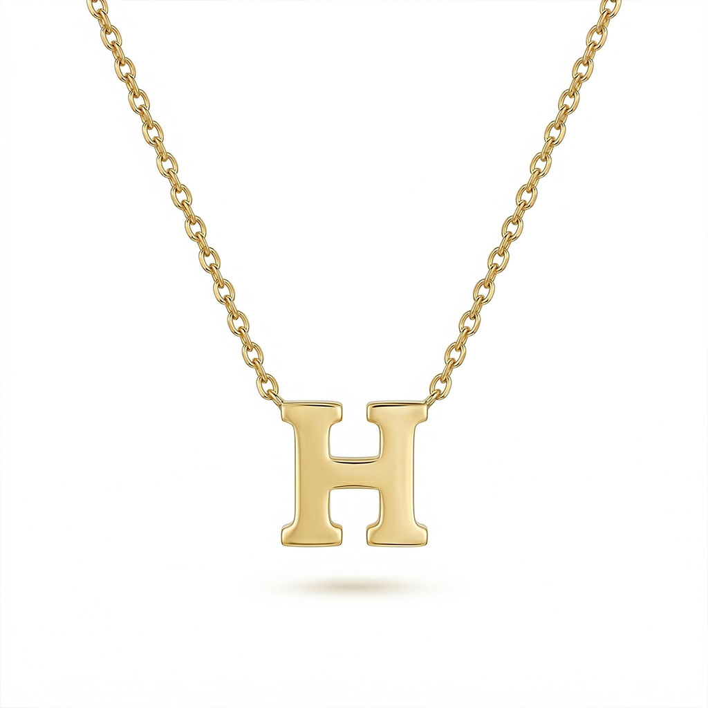 18k Gold Initial Necklace