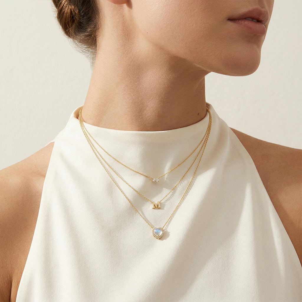 18k Gold Initial Necklace