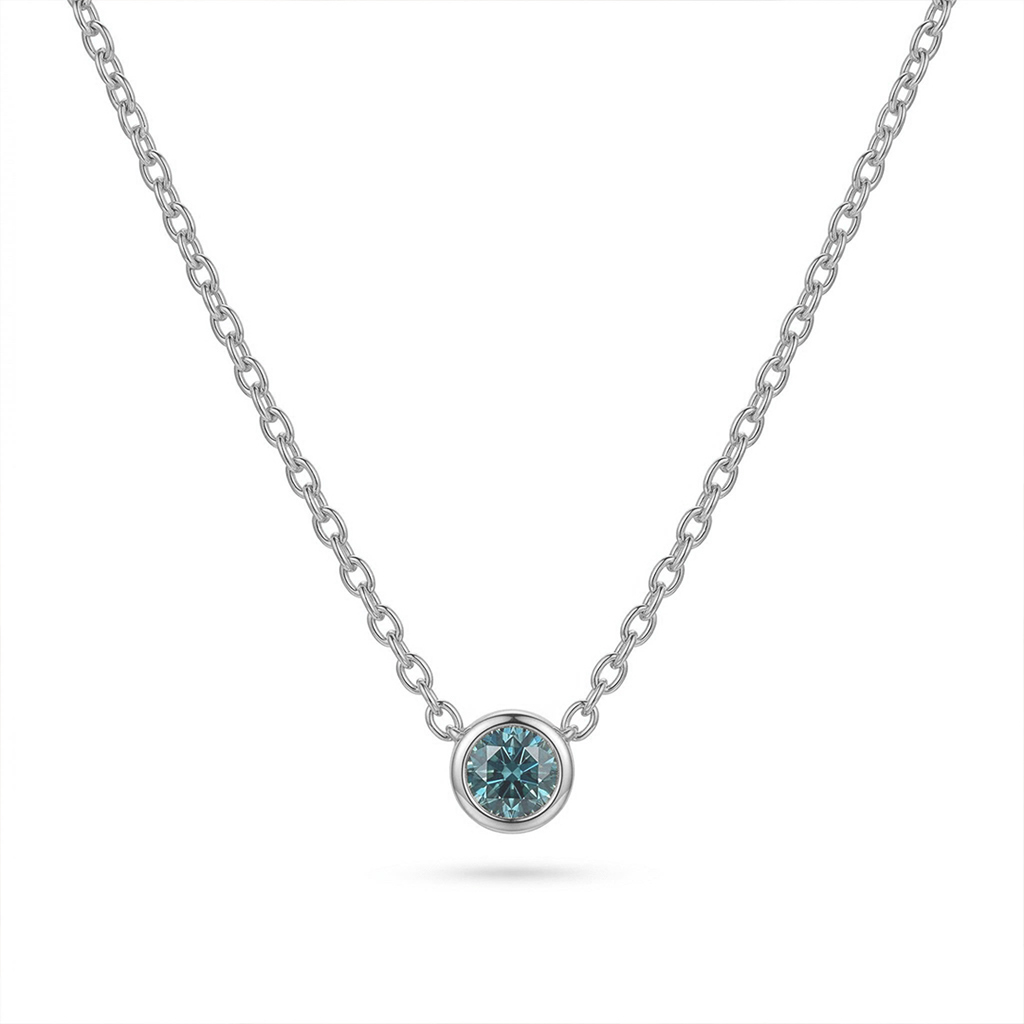 Bezel Birthstone Necklace