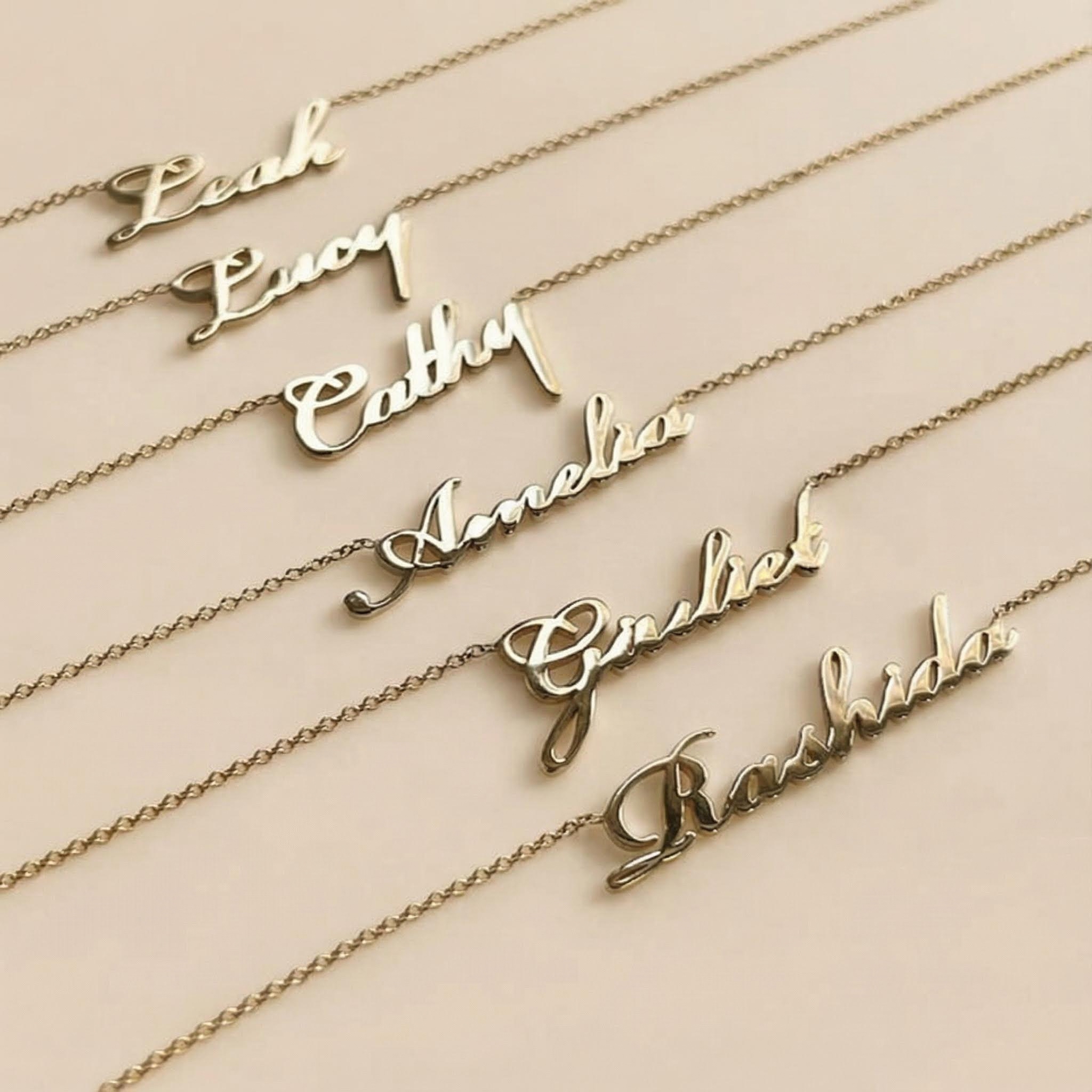 Customized Script Name Necklace Customized Script Name Necklace