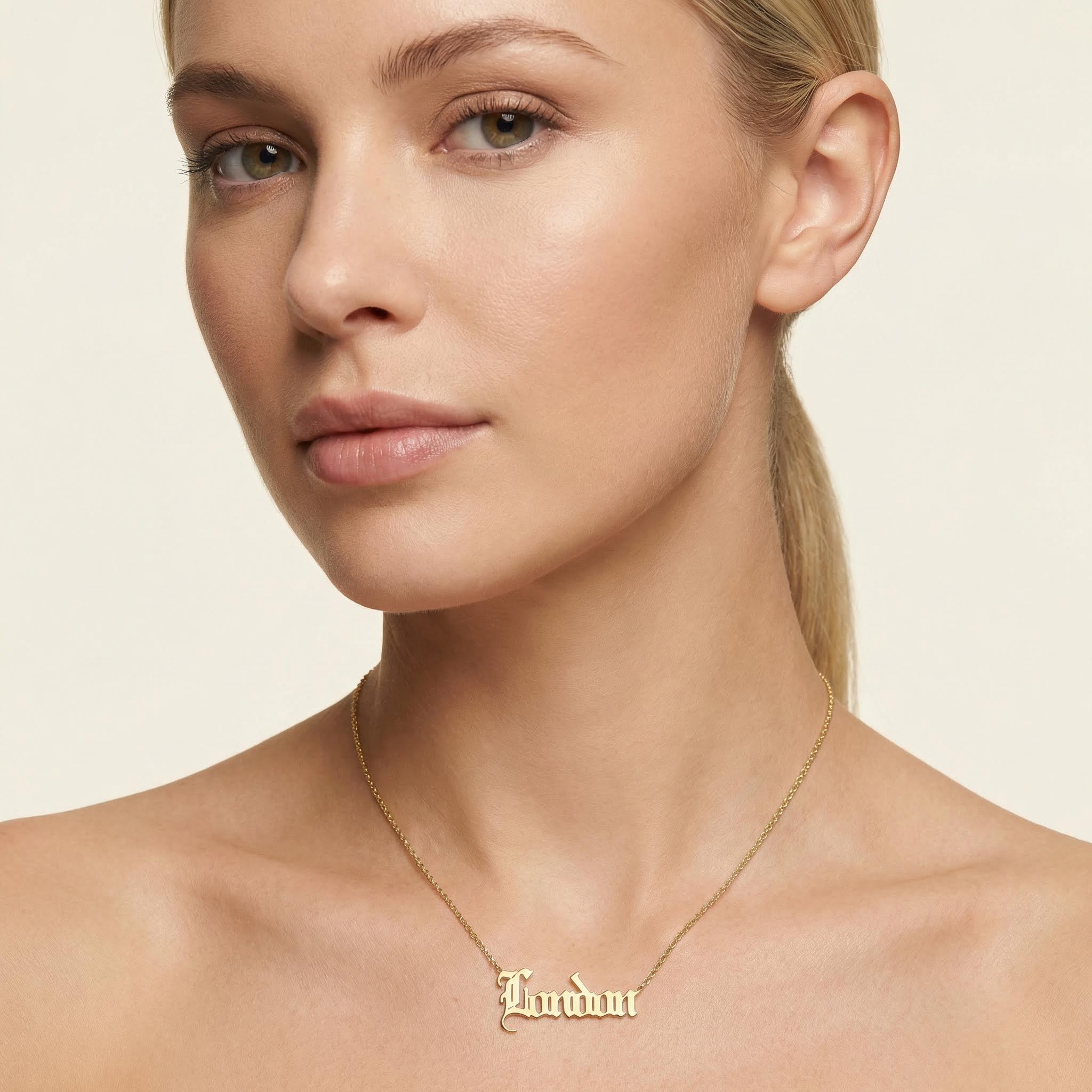 Customized Gothic Name Necklace