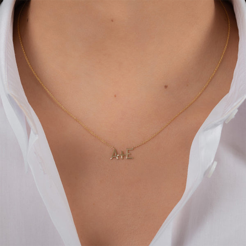 Customized Double initial Necklace