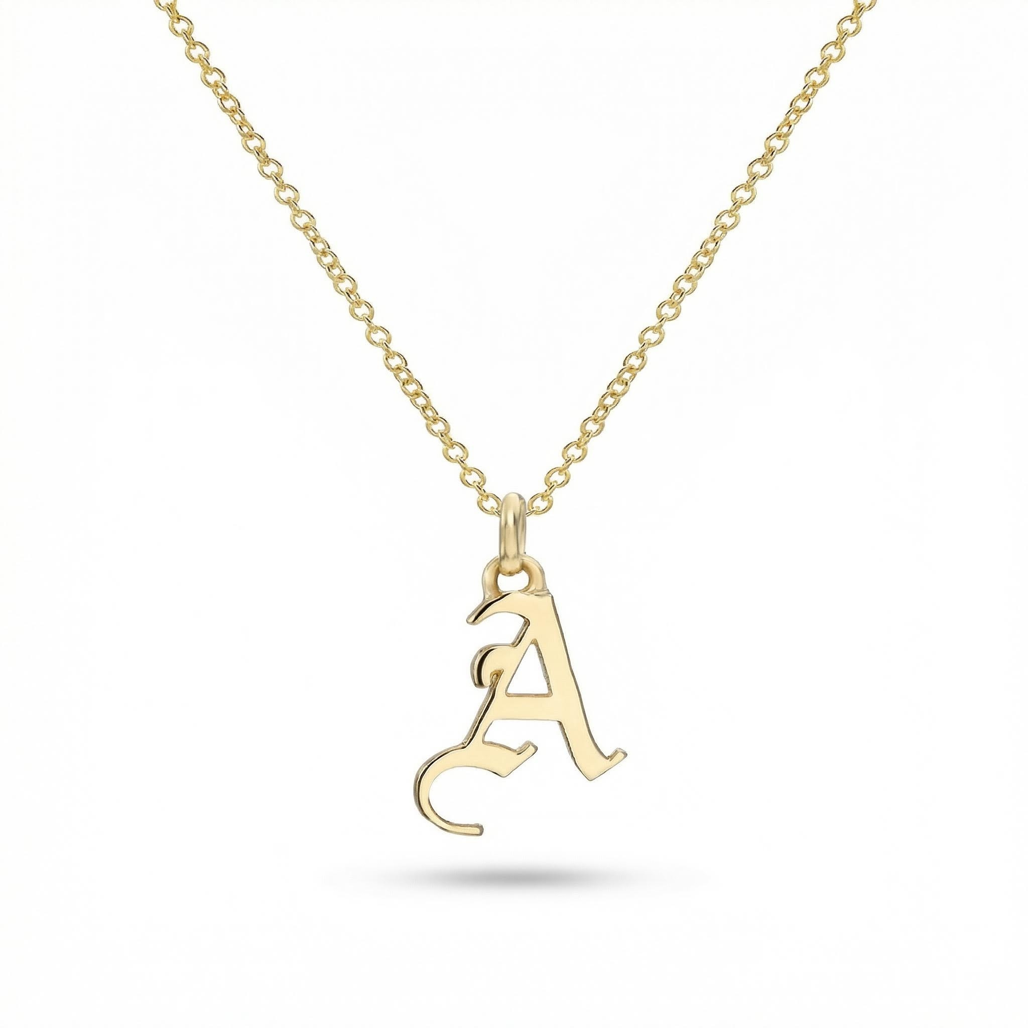 Gothic Initial Necklace