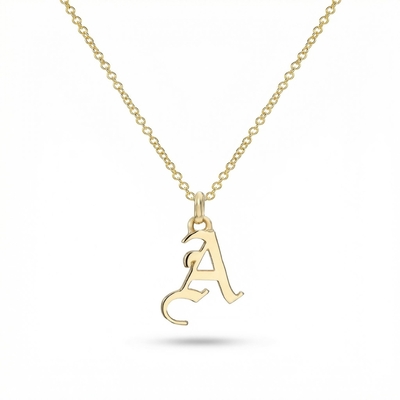 Gothic Initial Necklace