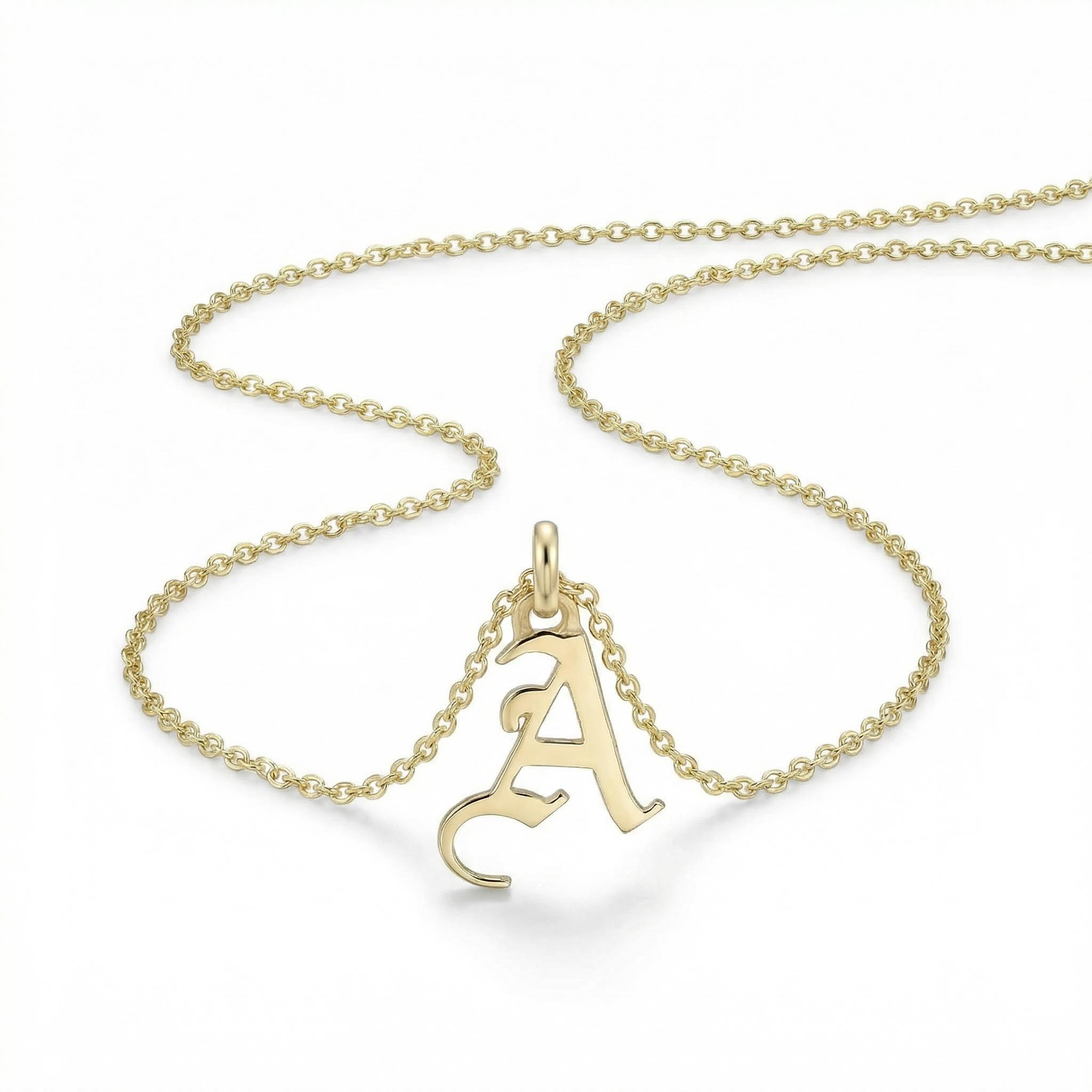 Gothic Initial Necklace