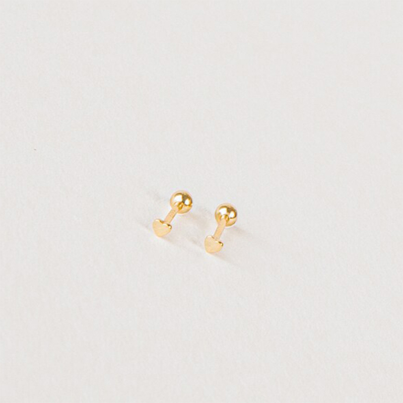 Tiny Heart Stud Earrings