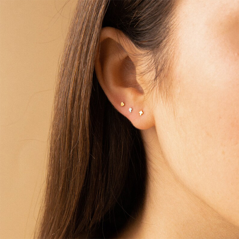 Tiny Heart Stud Earrings