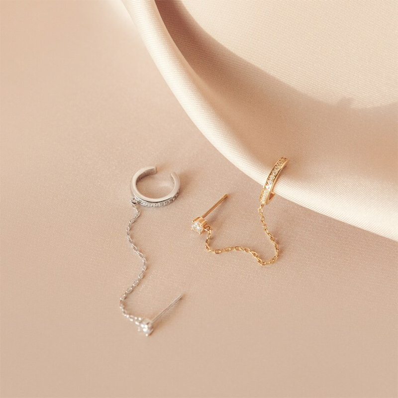 Ear Cuff Chain Earrings