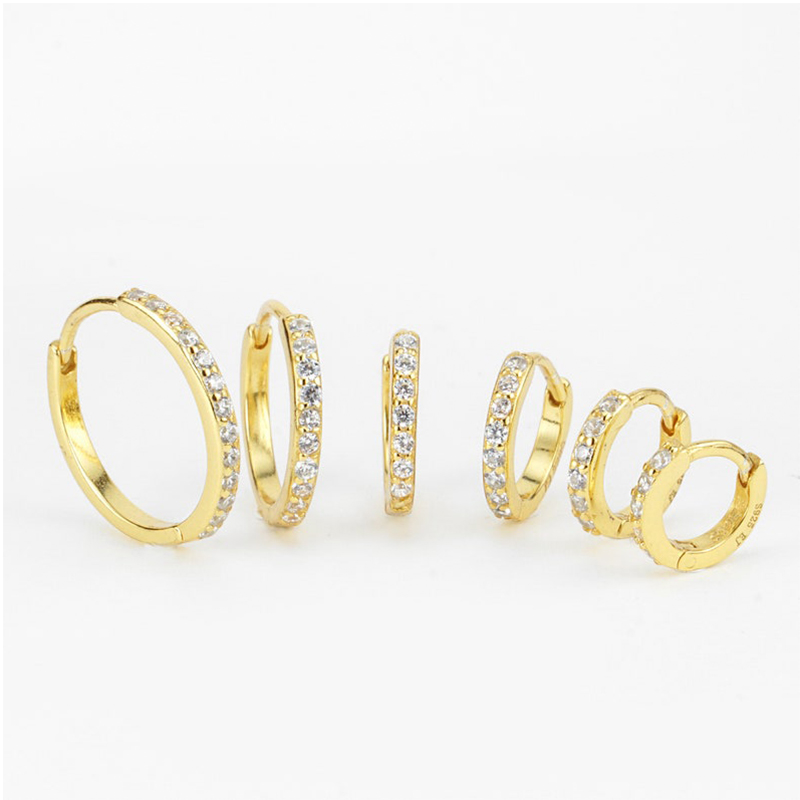 5-12mm Sparkle Huggie Hoop Earrings