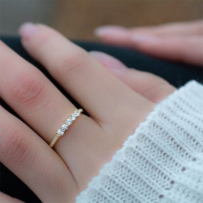 Five Stone Round Cut Stacking Ring