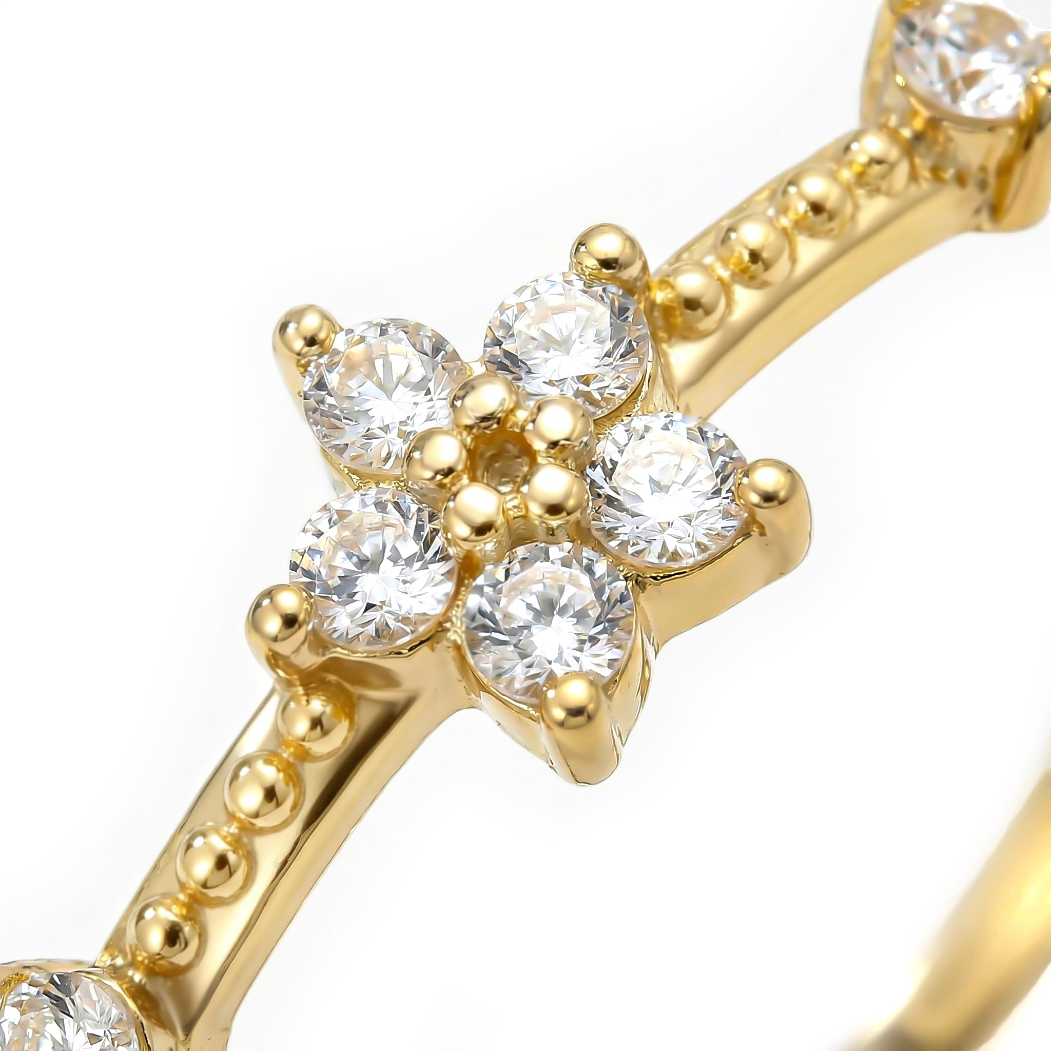 Colourful Tiny Flower Stacking Ring