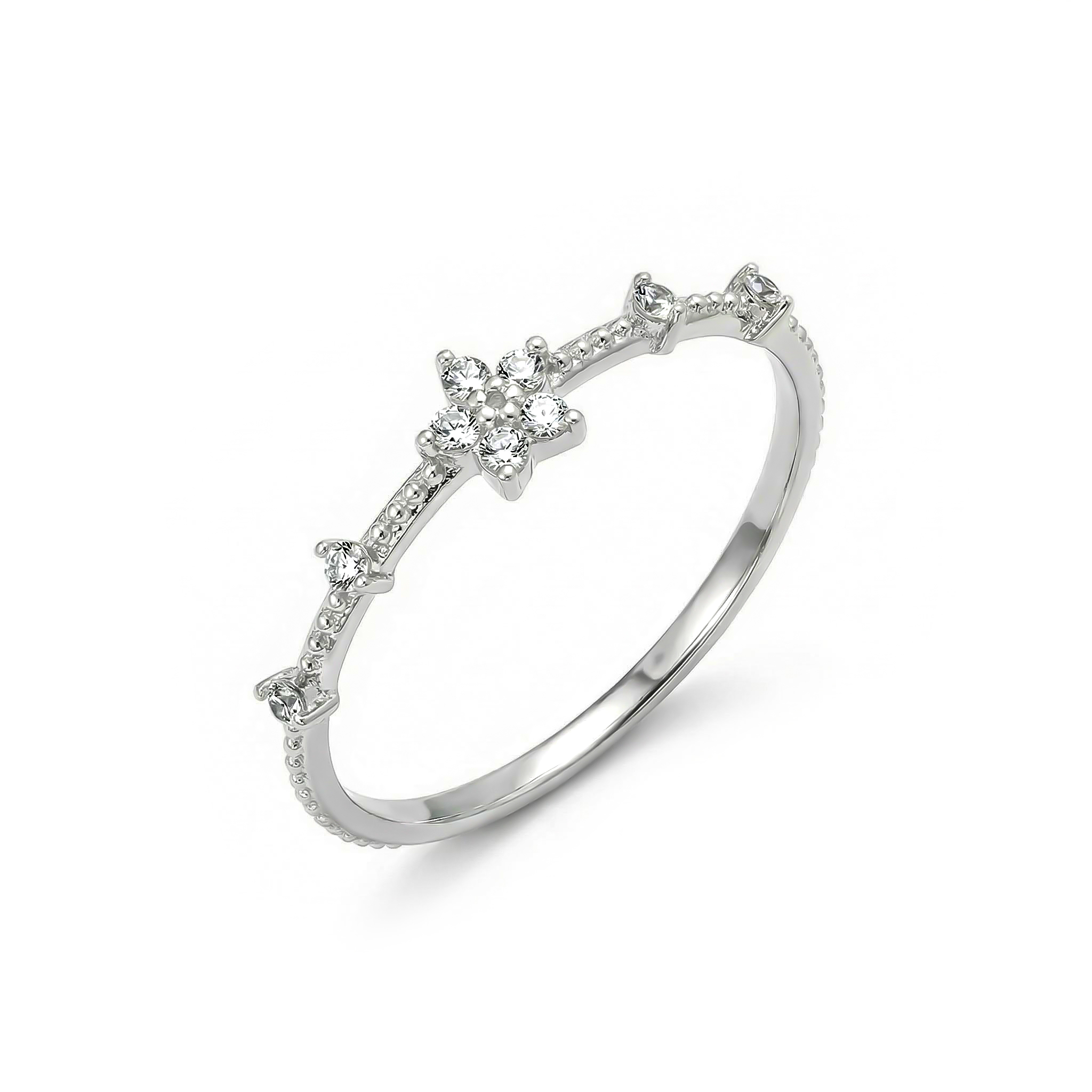 Colourful Tiny Flower Stacking Ring