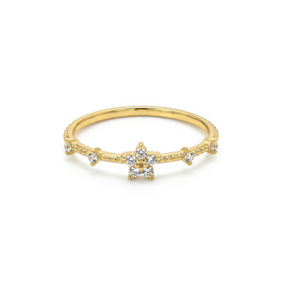 Colourful Tiny Flower Stacking Ring