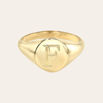 Small Letters Signet Ring