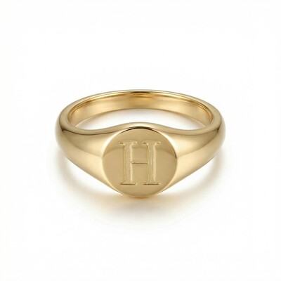 Small Letters Signet Ring