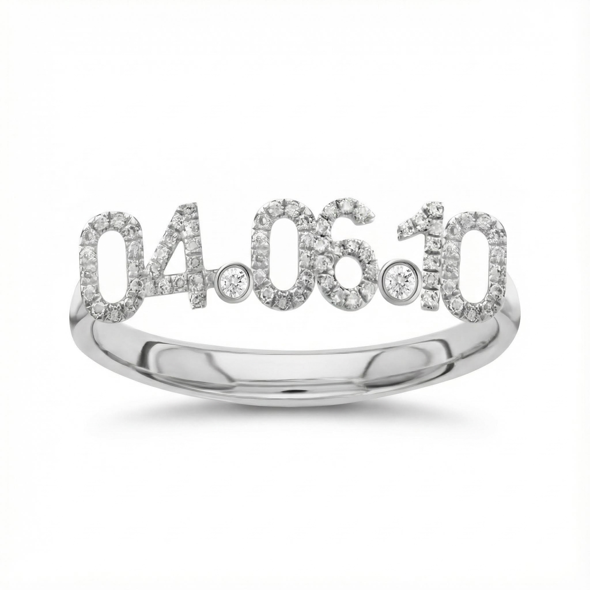 Diamond Date & Birthstone Ring Diamond Date & Birthstone Ring