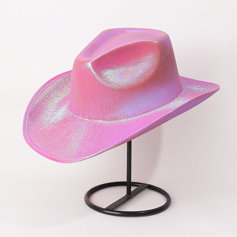 Multicolor Laser Party Cowboy Hat