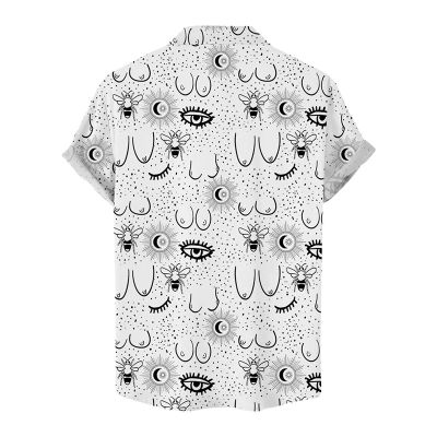 Fun Eyes And Boobs Print Hawaiian Shirt