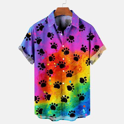 Rainbow Of Paw Hawaiian Shirt