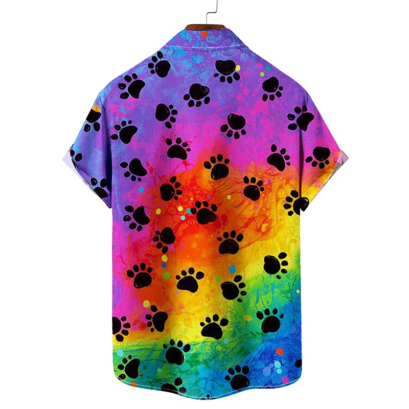 Rainbow Of Paw Hawaiian Shirt