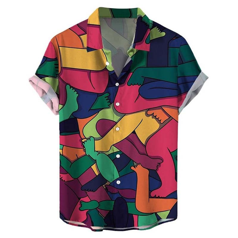 Colorful Lips Print Shirt