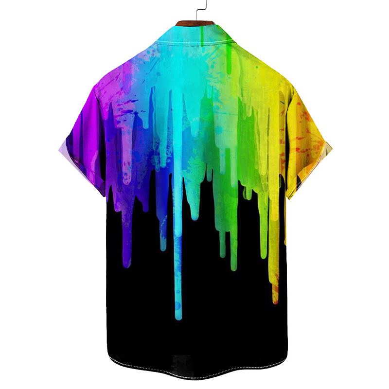 Watercolor Rainbow Hawaiian Shirt