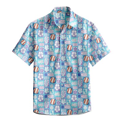 Tennis Floral Patterned Linen Vacation Shirt