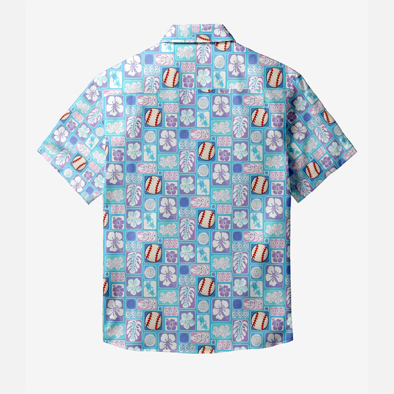 Tennis Floral Patterned Linen Vacation Shirt