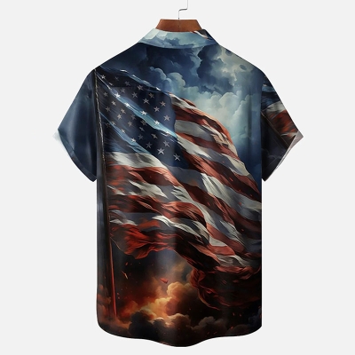 Independence Day Graphic Print Hawaiian Shirt