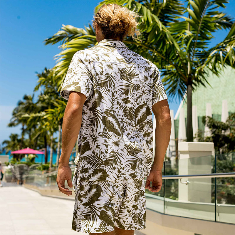 Tropical Botanical Pattern Hawaiian Shirt