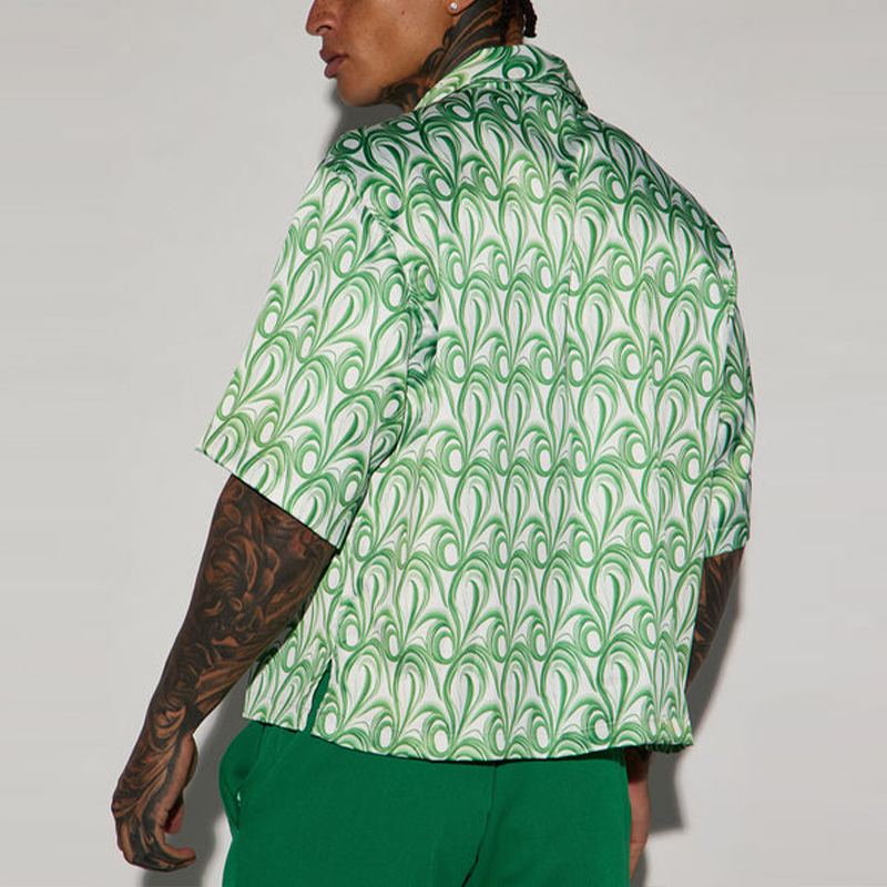 Creative Pattern Print Hawaiian Shirt