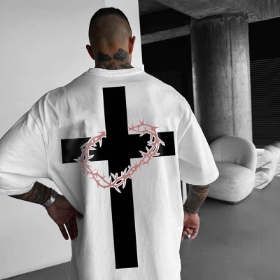 Faith Cross Jesus Print T-shirt