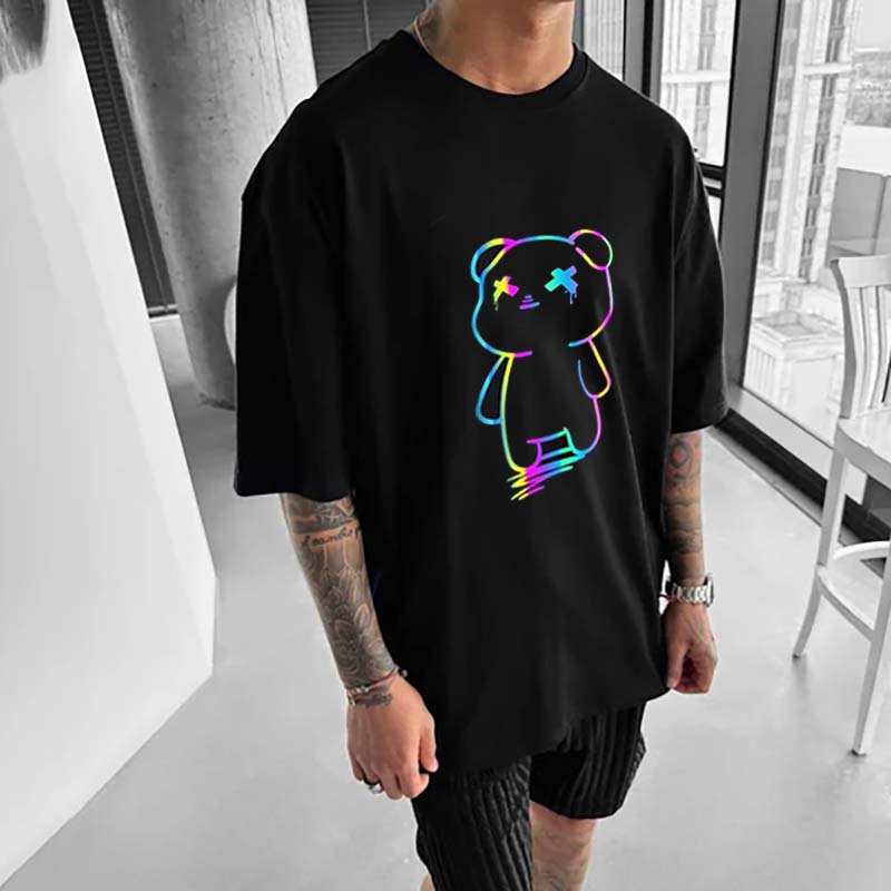 Laser Bear Print T-shirt