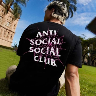 Cotton Antisocial Print T-shirts