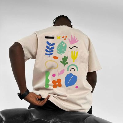 Cute Graffiti Printed Cotton T-Shirt