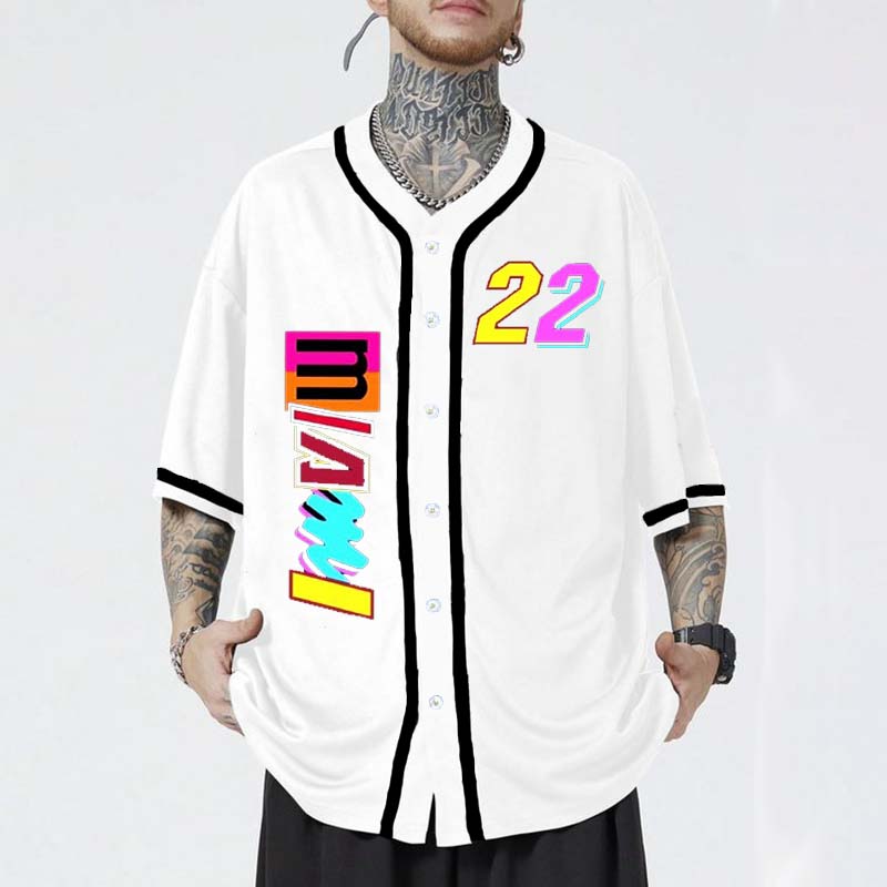 Miami Printed Sports Baseball Jersey