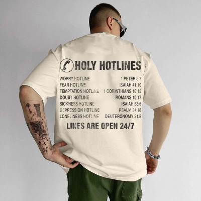 Holy Hotlines Printed Cotton T-shirt