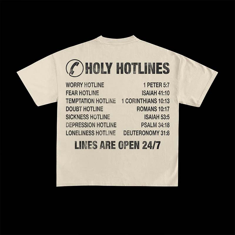 Holy Hotlines Printed Cotton T-shirt