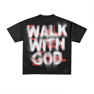 Walk With God Printed Cotton T-shirt