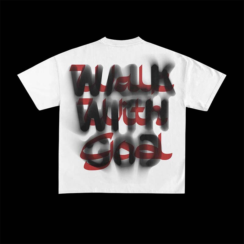 Walk With God Printed Cotton T-shirt