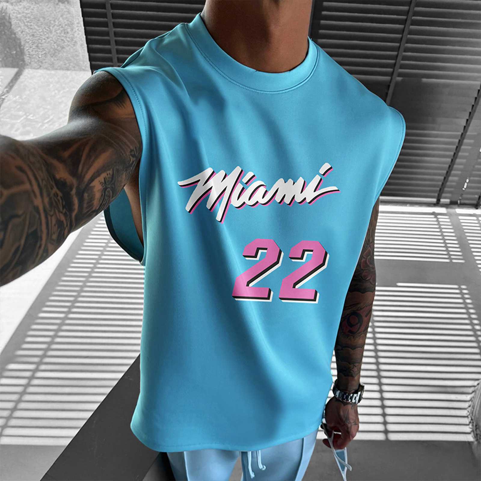 Basketball Printed Sports Sleeveless T-Shirt