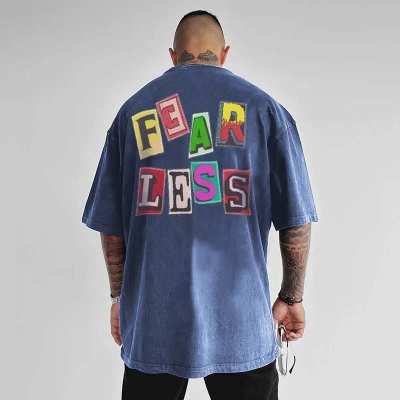 Fearless Graphic Washed Cotton Printed T-shirt